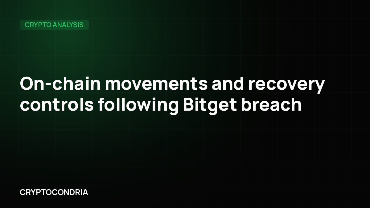 On-chain movements and recovery controls following Bitget breach